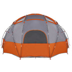 vidaXL Kuppelzelt mit Dach Grau und Orange 475 x 475 x 235 cm Taft