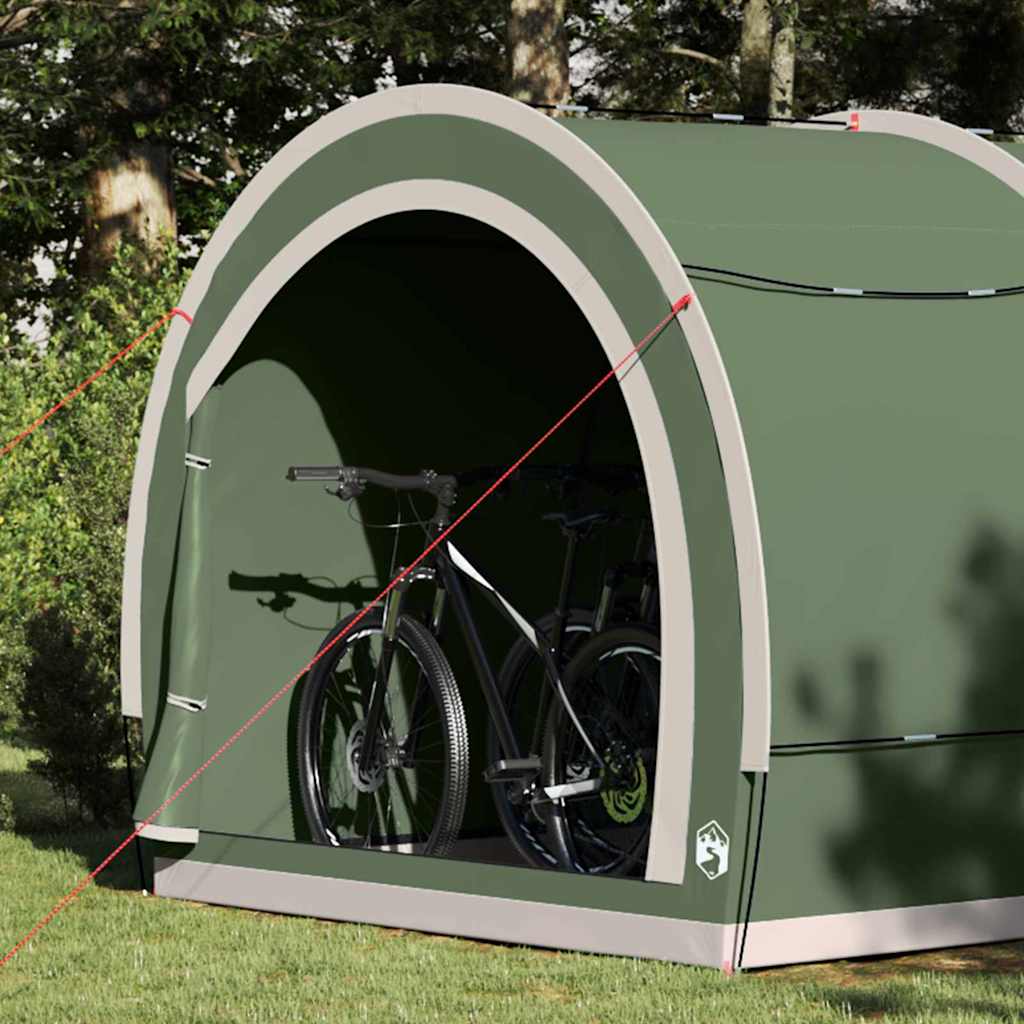 vidaXL Fahrradgarage mit Dach Grün 256 x 222 x 182 cm Taft