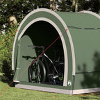 vidaXL Fahrradgarage mit Dach Grün 256 x 222 x 182 cm Taft