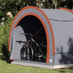 vidaXL Fahrradgarage mit Dach Grau und Orange 256 x 222 x 182 cm Taft