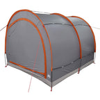 vidaXL Fahrradgarage mit Dach Grau und Orange 256 x 222 x 182 cm Taft