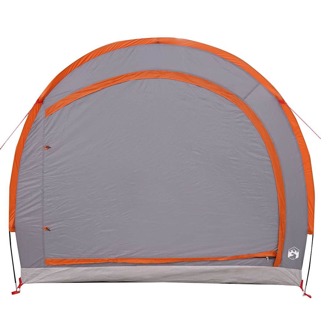 vidaXL Fahrradgarage mit Dach Grau und Orange 256 x 222 x 182 cm Taft