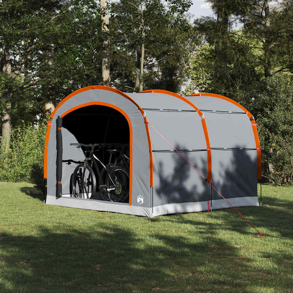 vidaXL Zelt mit Dach Grau und Orange 268 x 240 x 191 cm Polyester