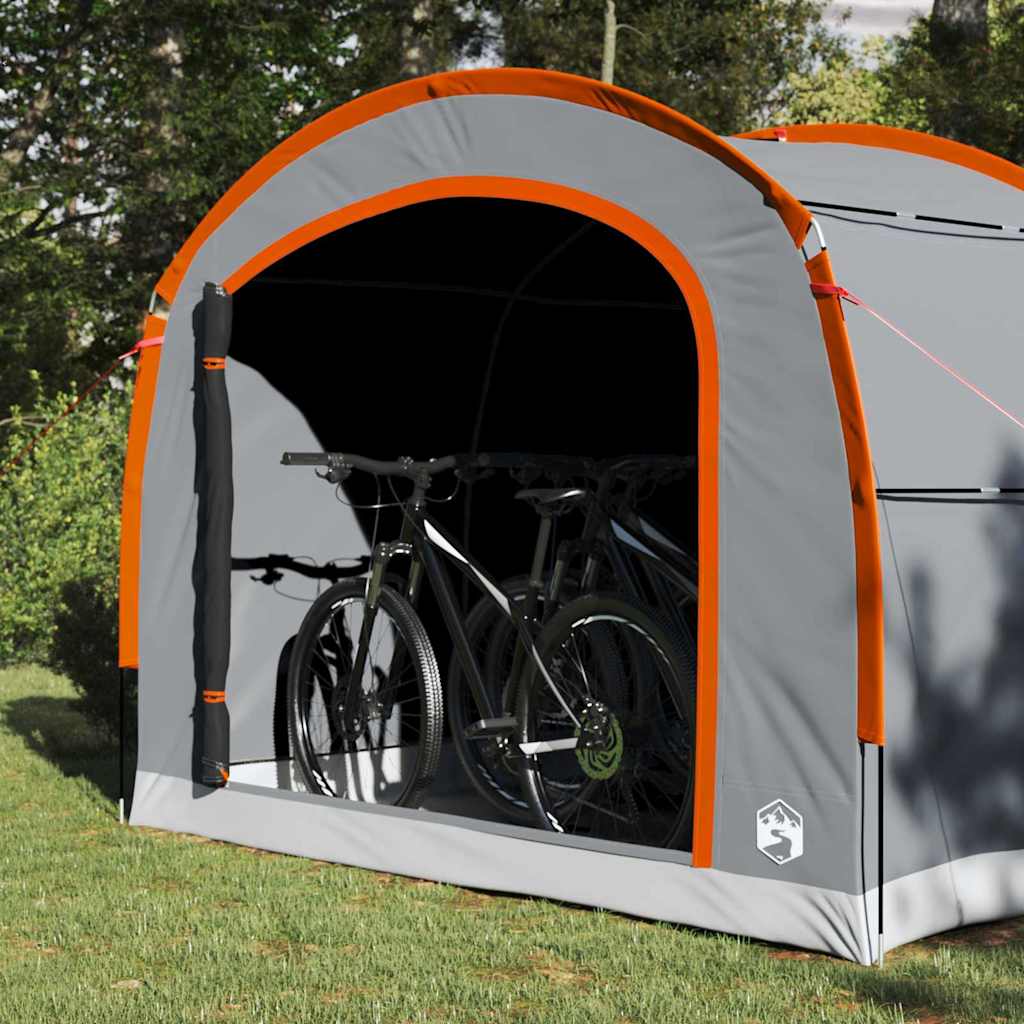 vidaXL Zelt mit Dach Grau und Orange 268 x 240 x 191 cm Polyester