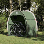 vidaXL Fahrradgarage mit Dach mit Speicher Grün 210 x 90 x 174 cm