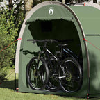 vidaXL Fahrradgarage mit Dach mit Speicher Grün 210 x 90 x 174 cm