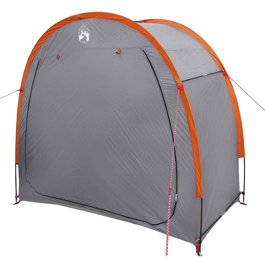 vidaXL Fahrradgarage mit Dach Grau und Orange 210 x 90 x 174 cm