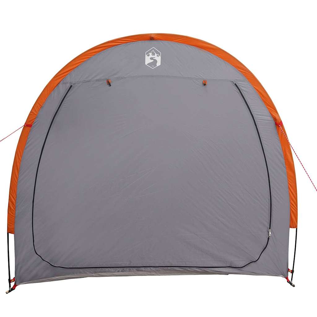 vidaXL Fahrradgarage mit Dach Grau und Orange 210 x 90 x 174 cm