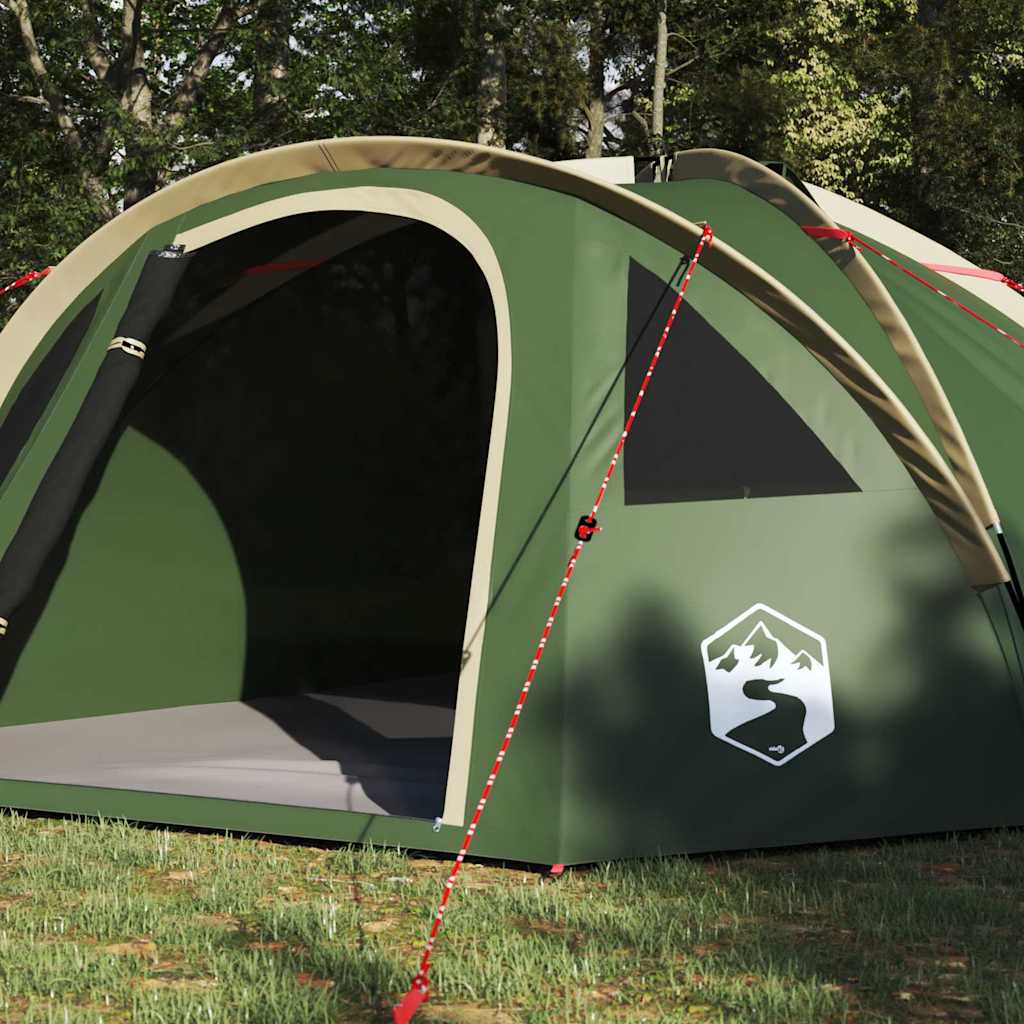 vidaXL Campingzelt mit Dach Grün 308 x 268 x 130 cm Polyester