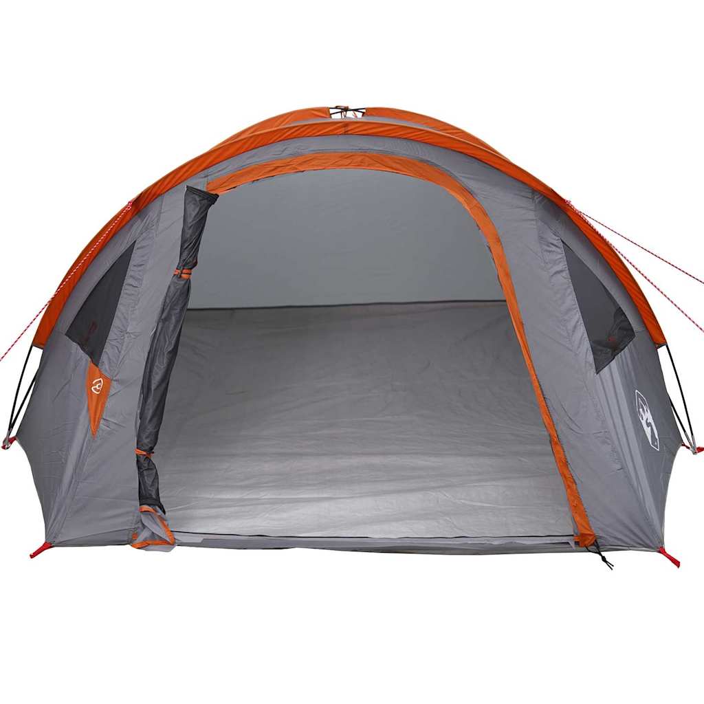 vidaXL Campingzelt Grau und Orange 308 x 268 x 130 cm Polyester