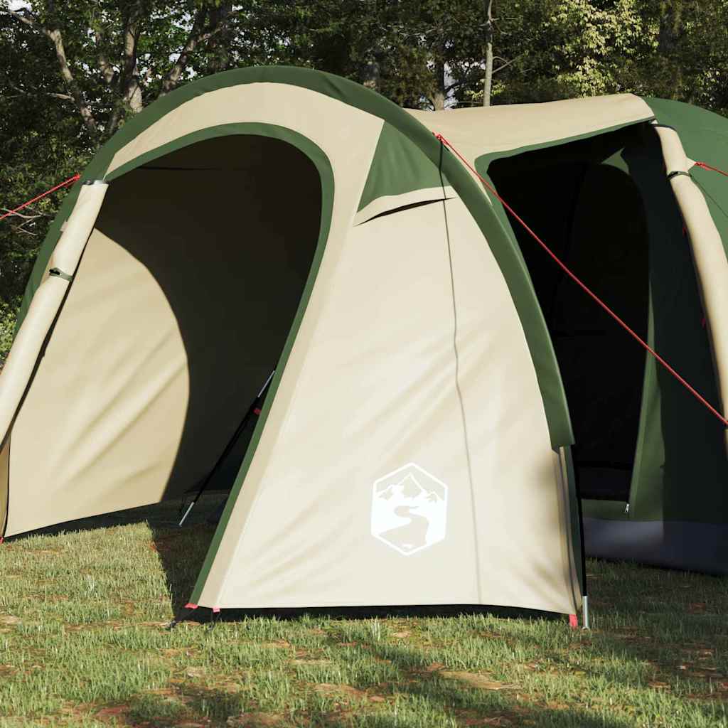vidaXL Kuppelzelt Kuppel mit Dach mit Speicher Grün 384 x 254 x 170 cm