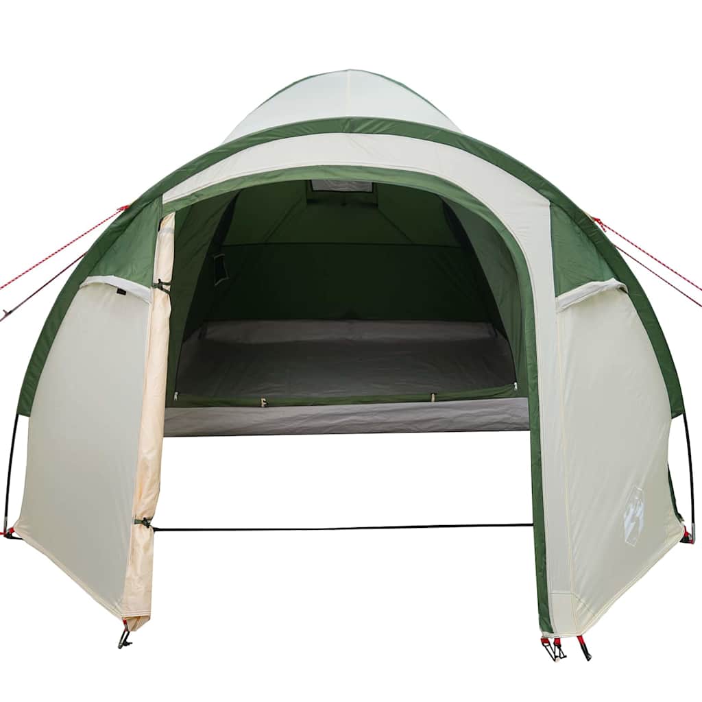 vidaXL Kuppelzelt Kuppel mit Dach mit Speicher Grün 384 x 254 x 170 cm