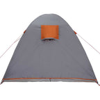 vidaXL Kuppelzelt Kuppel mit Dach Grau und Orange 384 x 254 x 170 cm
