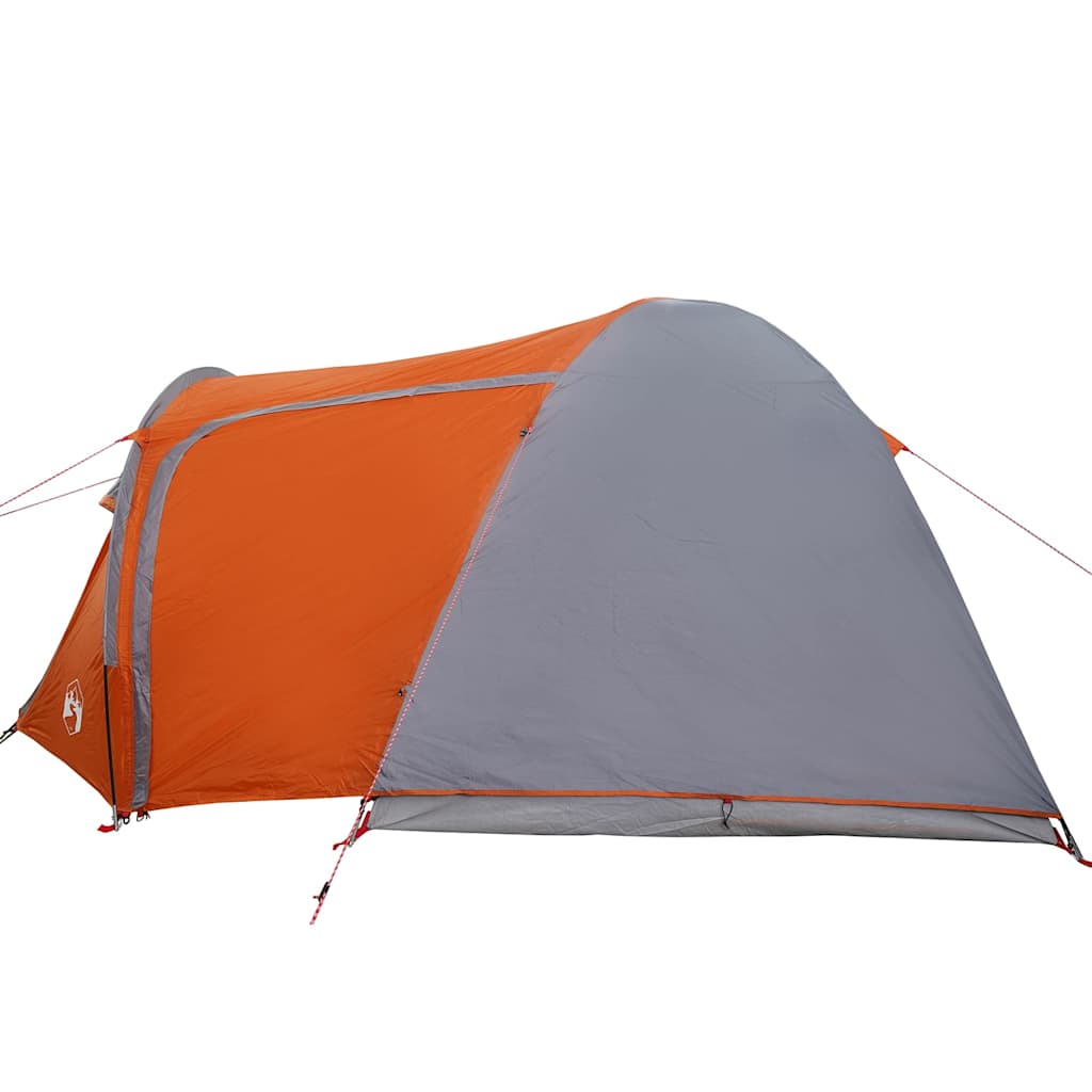 vidaXL Kuppelzelt Kuppel mit Dach Grau und Orange 384 x 254 x 170 cm