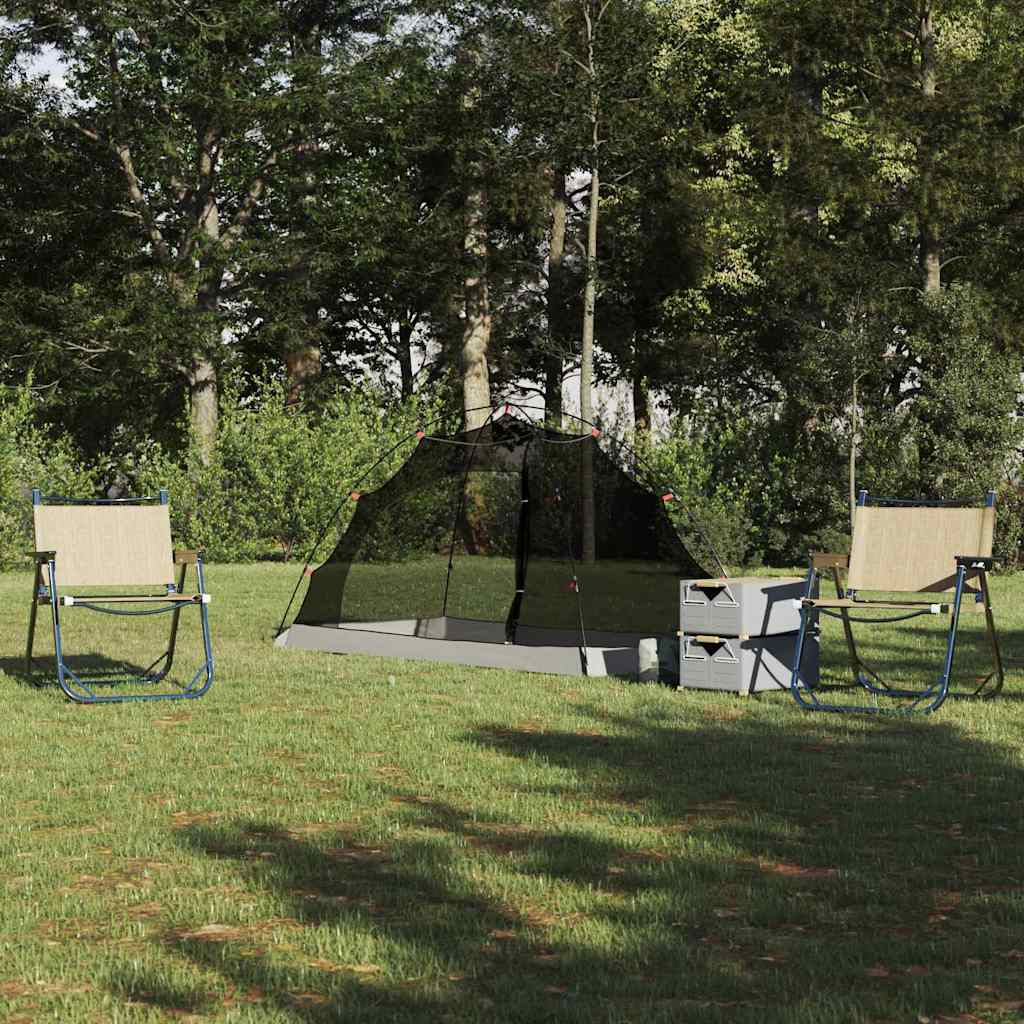 vidaXL Zelt mit Dach mit Speicher Grau und Schwarz 236 x 108 x 120 cm