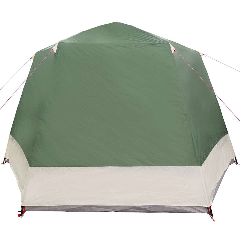 vidaXL Campingzelt Hütte mit Dach Grün 420 x 420 x 227 cm Polyester