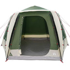 vidaXL Campingzelt Hütte mit Dach Grün 420 x 420 x 227 cm Polyester