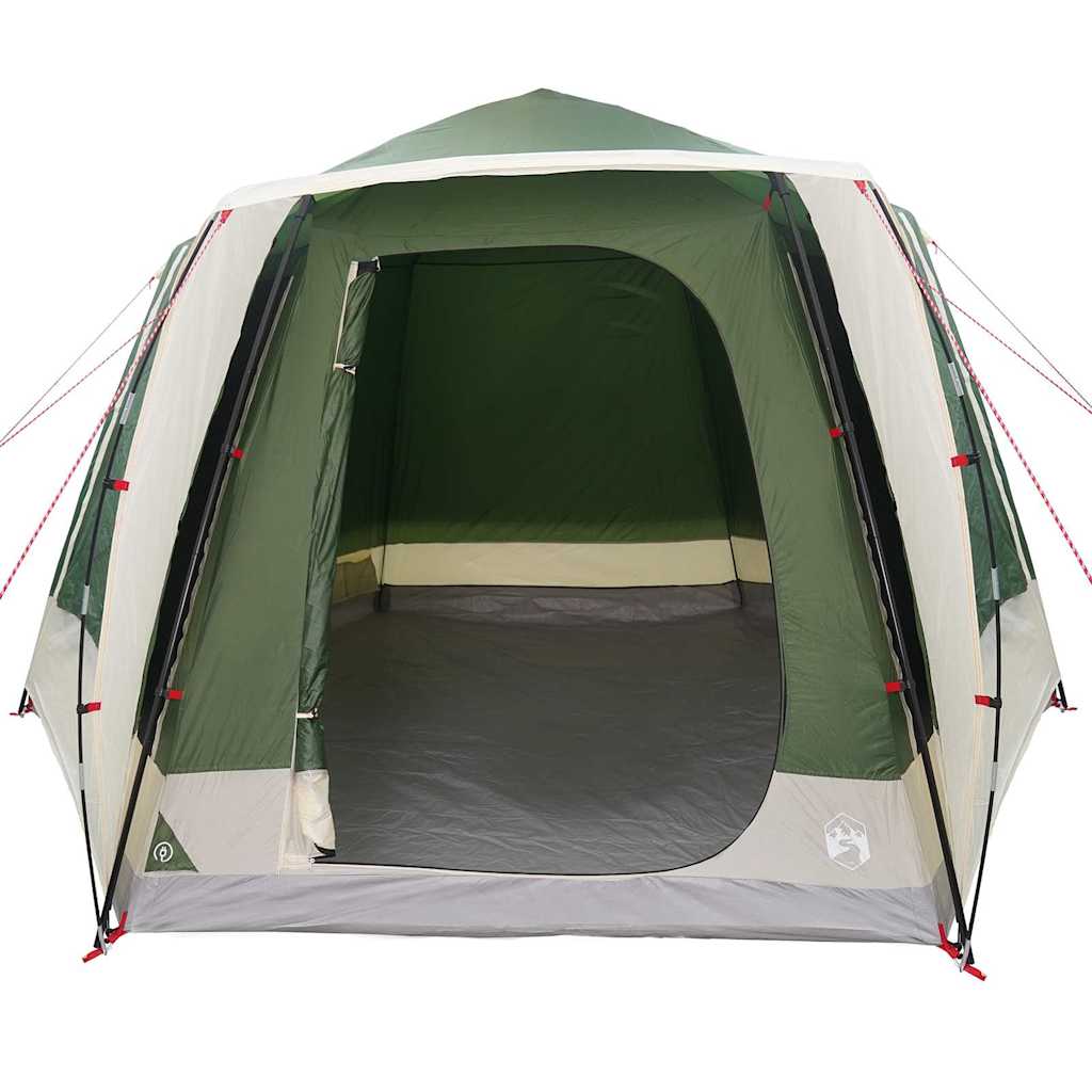 vidaXL Campingzelt Hütte mit Dach Grün 420 x 420 x 227 cm Polyester