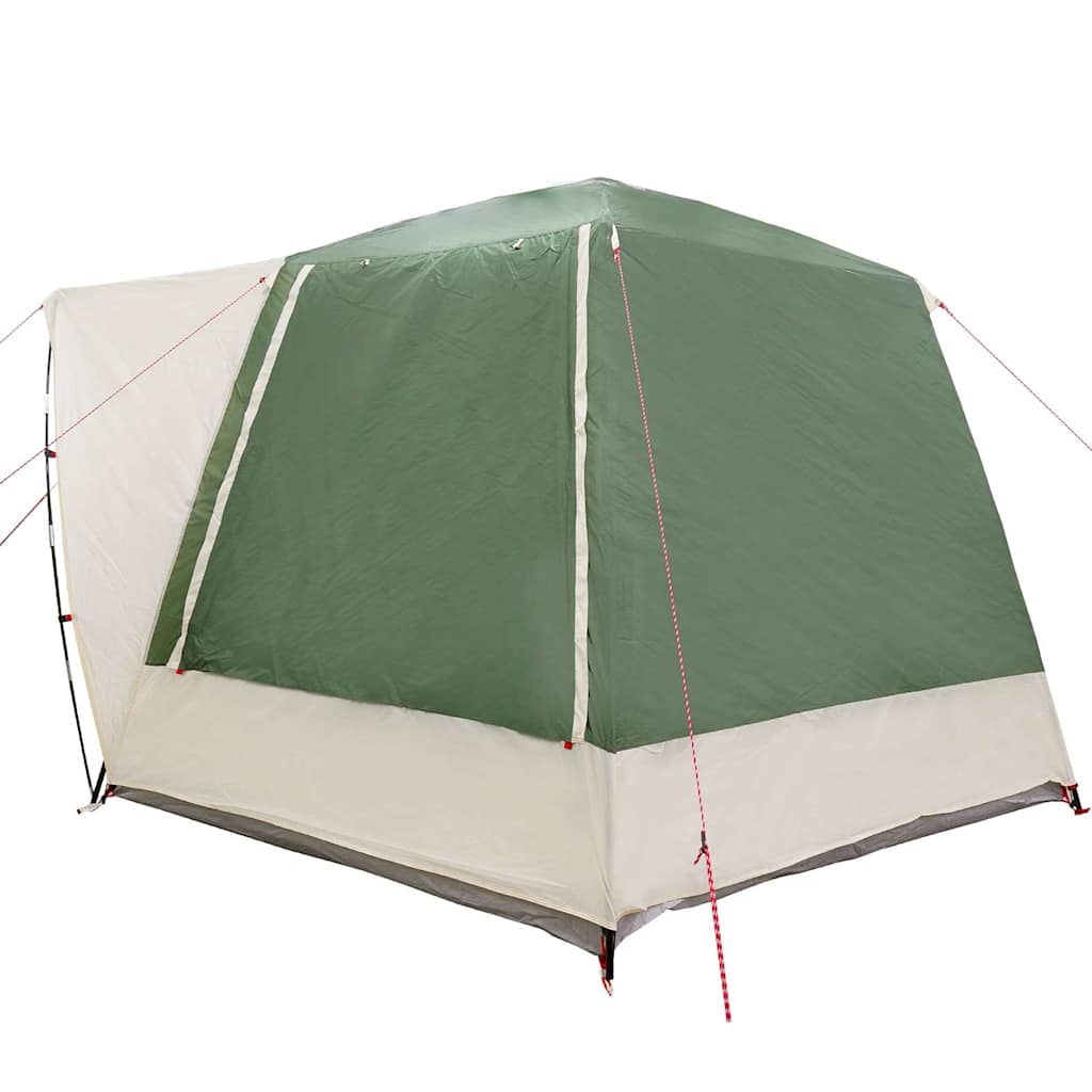 vidaXL Campingzelt Hütte mit Dach Grün 420 x 420 x 227 cm Polyester