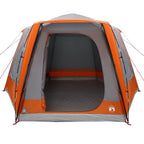 vidaXL Campingzelt Hütte Grau und Orange 420 x 420 x 227 cm Polyester