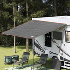 vidaXL Wasserfeste Plane mit Dach Grau und Orange 240 x 300 cm