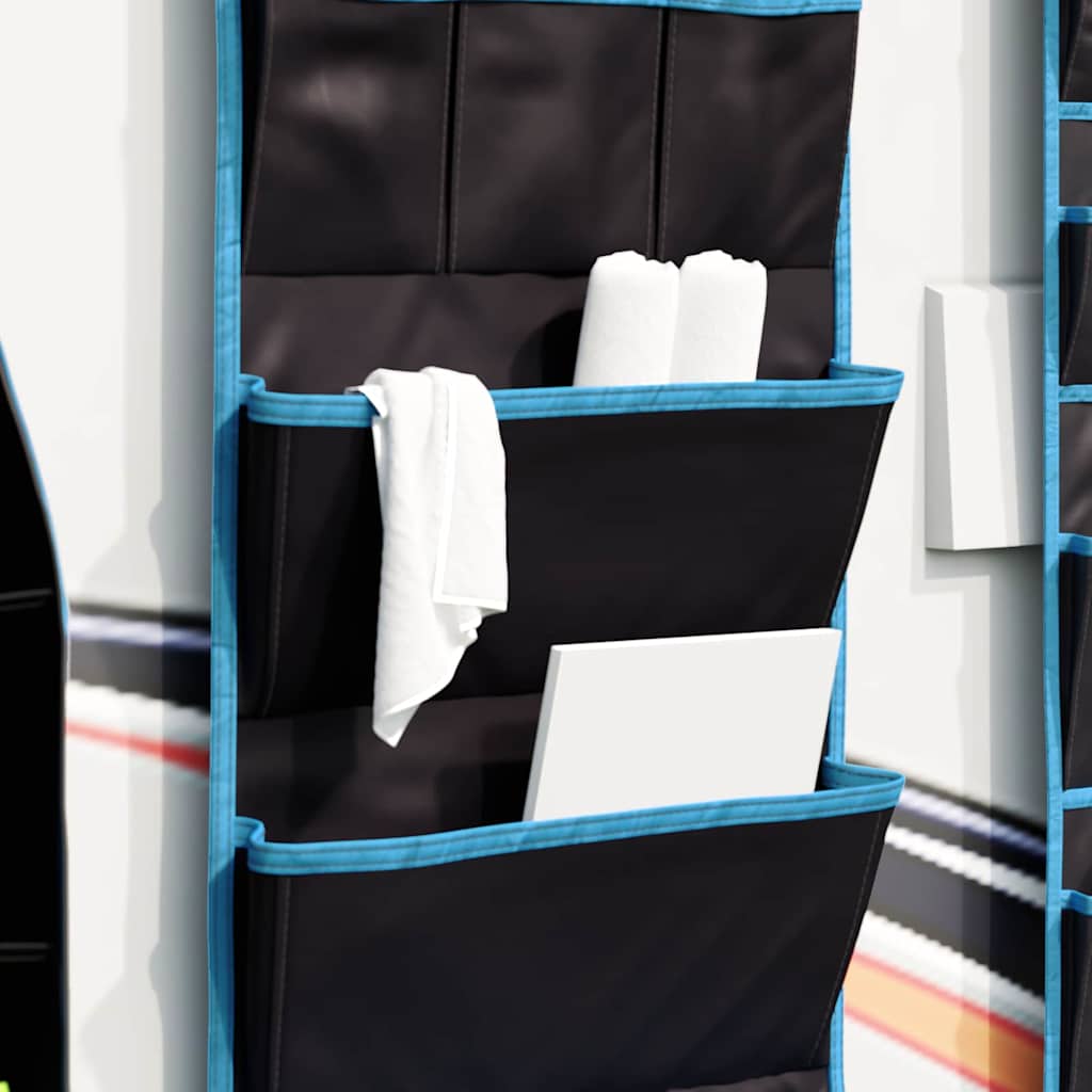 vidaXL Aufbewahrungstasche Schwarz und Blau 91 x 47,5 cm Oxford
