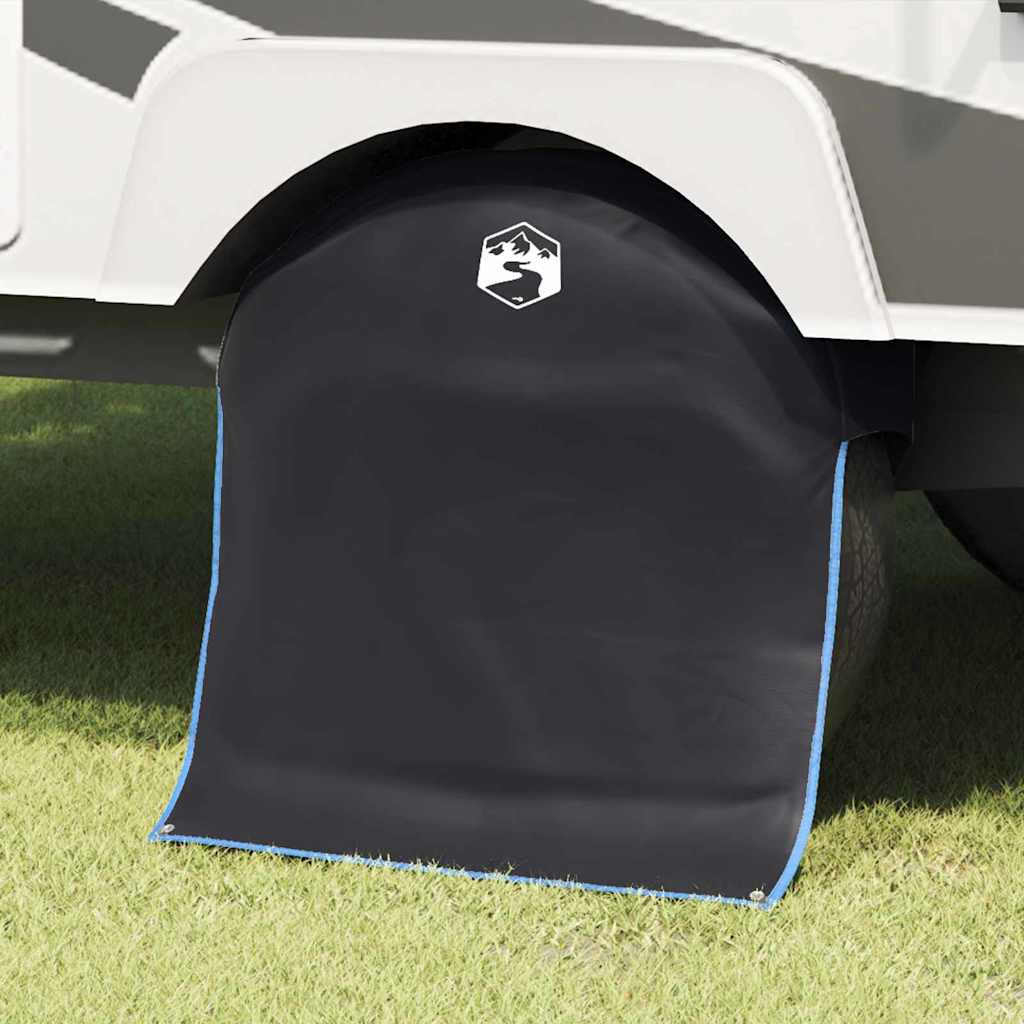 vidaXL Radkappe Schwarz und Blau 108 x 76 cm Oxford