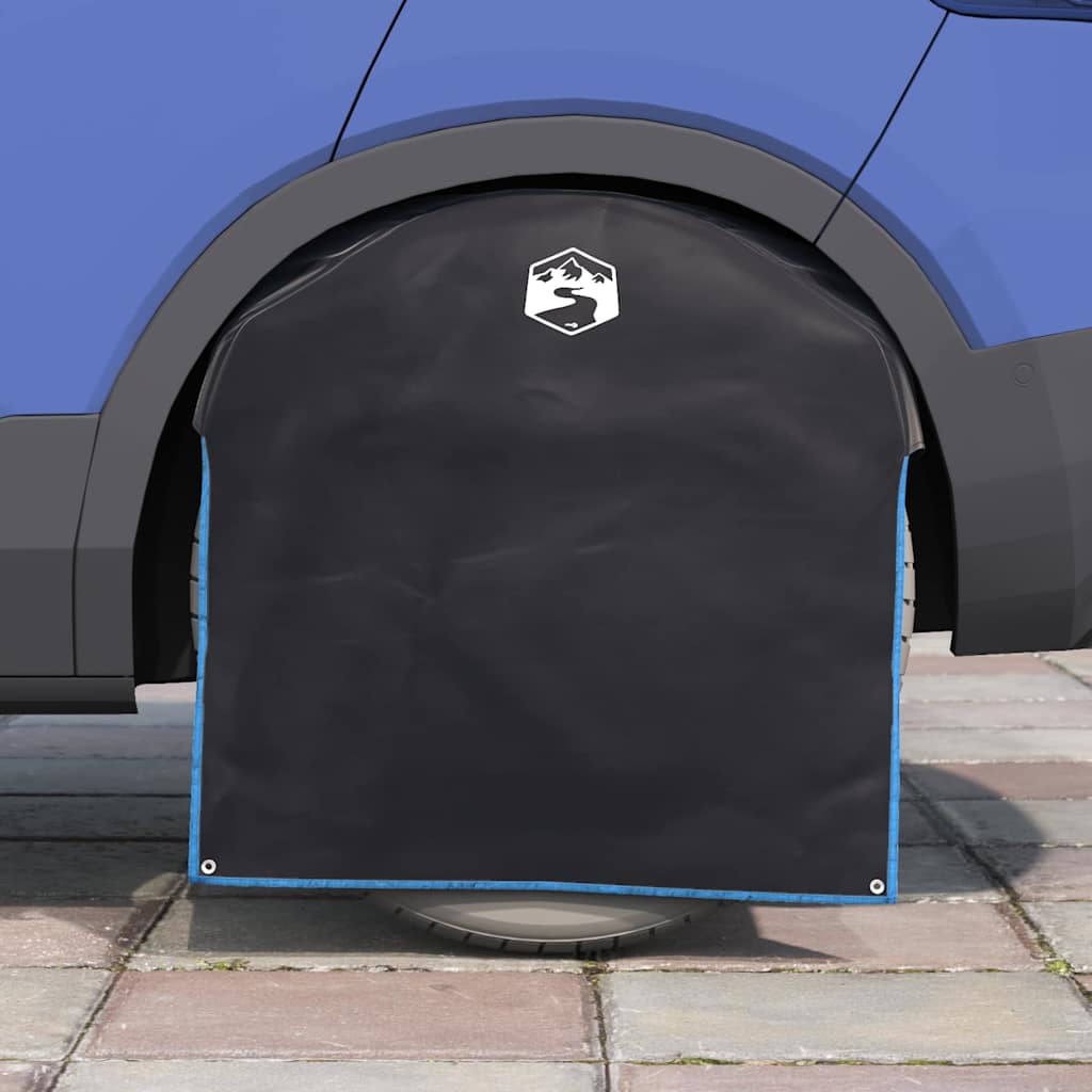 vidaXL Radkappe Schwarz und Blau 108 x 76 cm Oxford