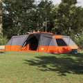 vidaXL Familienzelt mit Dach Grau und Orange 833 x 585 x 216 cm Taft