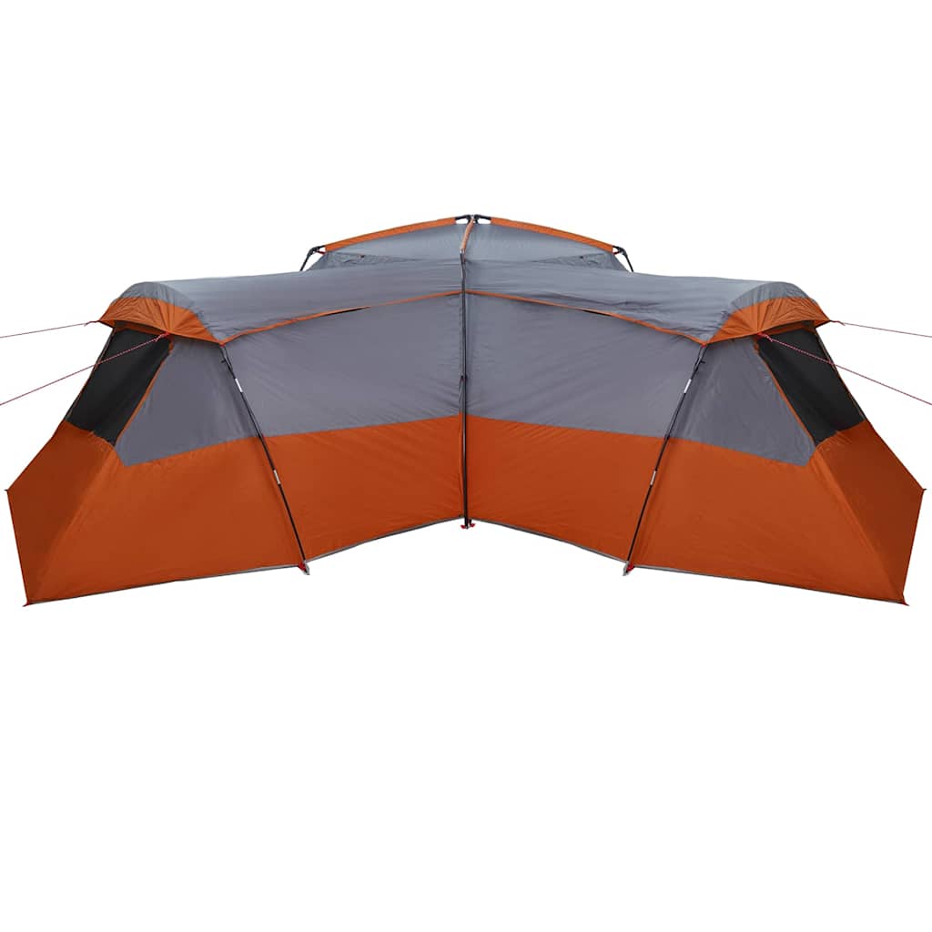 vidaXL Familienzelt mit Dach Grau und Orange 833 x 585 x 216 cm Taft