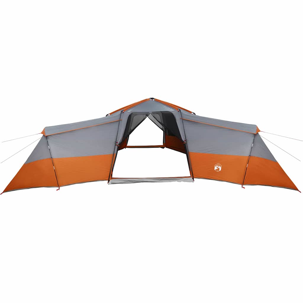 vidaXL Familienzelt mit Dach Grau und Orange 833 x 585 x 216 cm Taft
