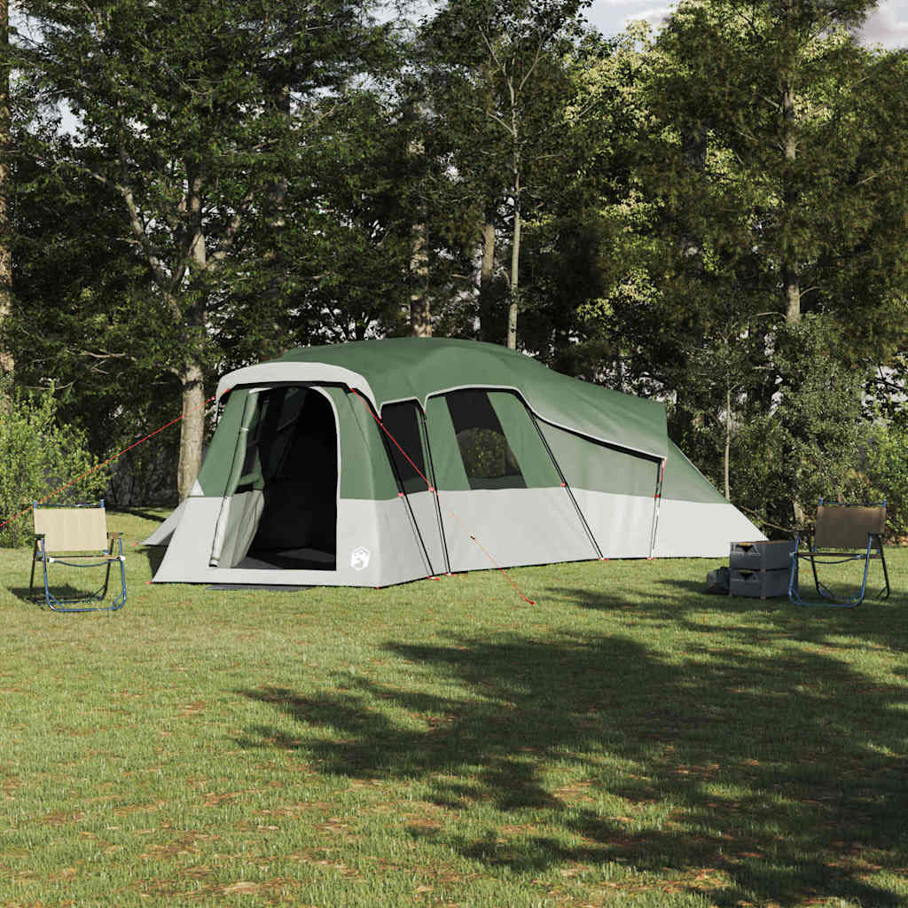 vidaXL Familienzelt mit Dach mit Speicher Grün 833 x 585 x 216 cm Taft