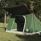 vidaXL Campingzelt mit Dach mit Speicher Grün 282 x 225 x 154 cm Taft