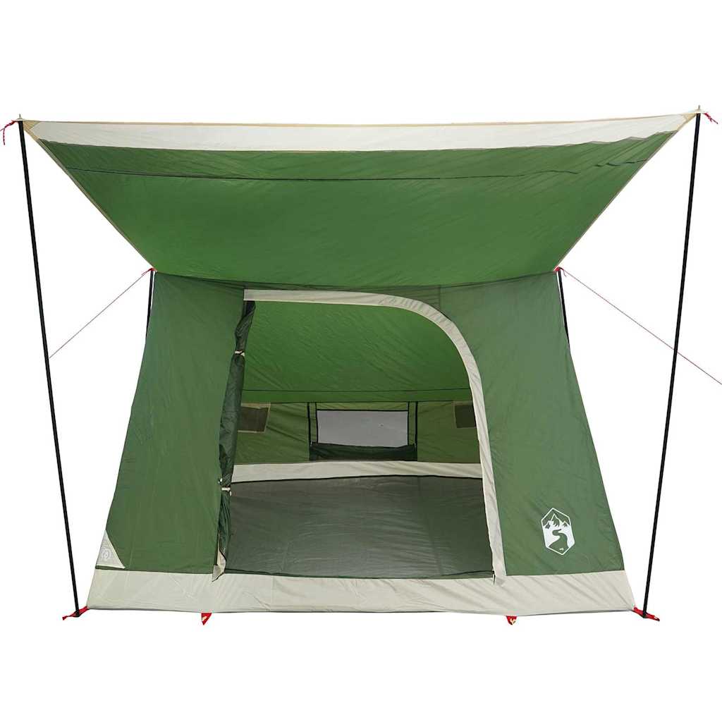 vidaXL Campingzelt mit Dach mit Speicher Grün 282 x 225 x 154 cm Taft