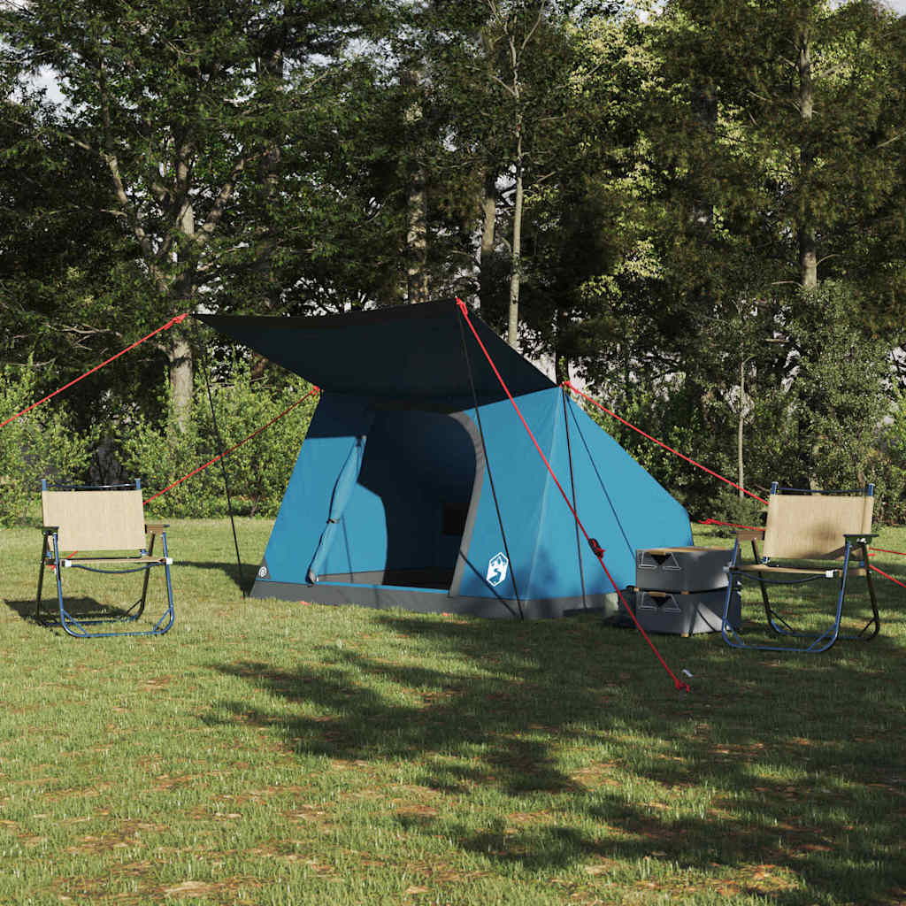 vidaXL Campingzelt mit Dach mit Speicher Grün 282 x 225 x 154 cm Taft