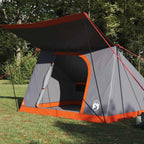 vidaXL Campingzelt mit Dach Grau und Orange 282 x 225 x 154 cm Taft