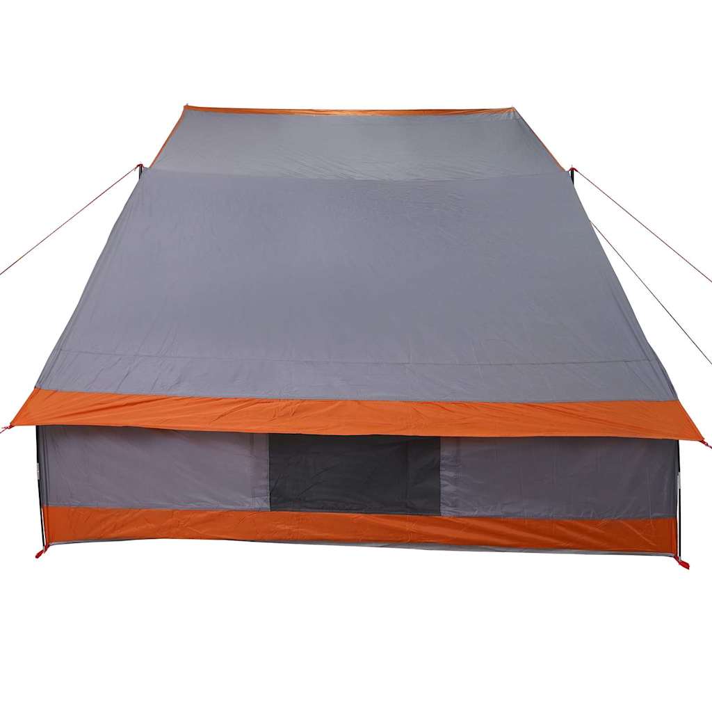vidaXL Campingzelt mit Dach Grau und Orange 282 x 225 x 154 cm Taft