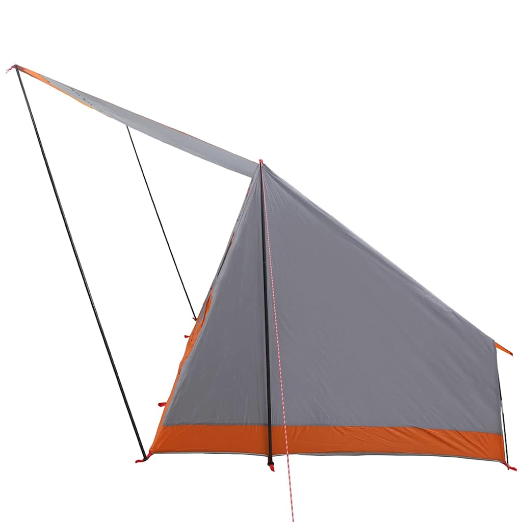vidaXL Campingzelt mit Dach Grau und Orange 282 x 225 x 154 cm Taft