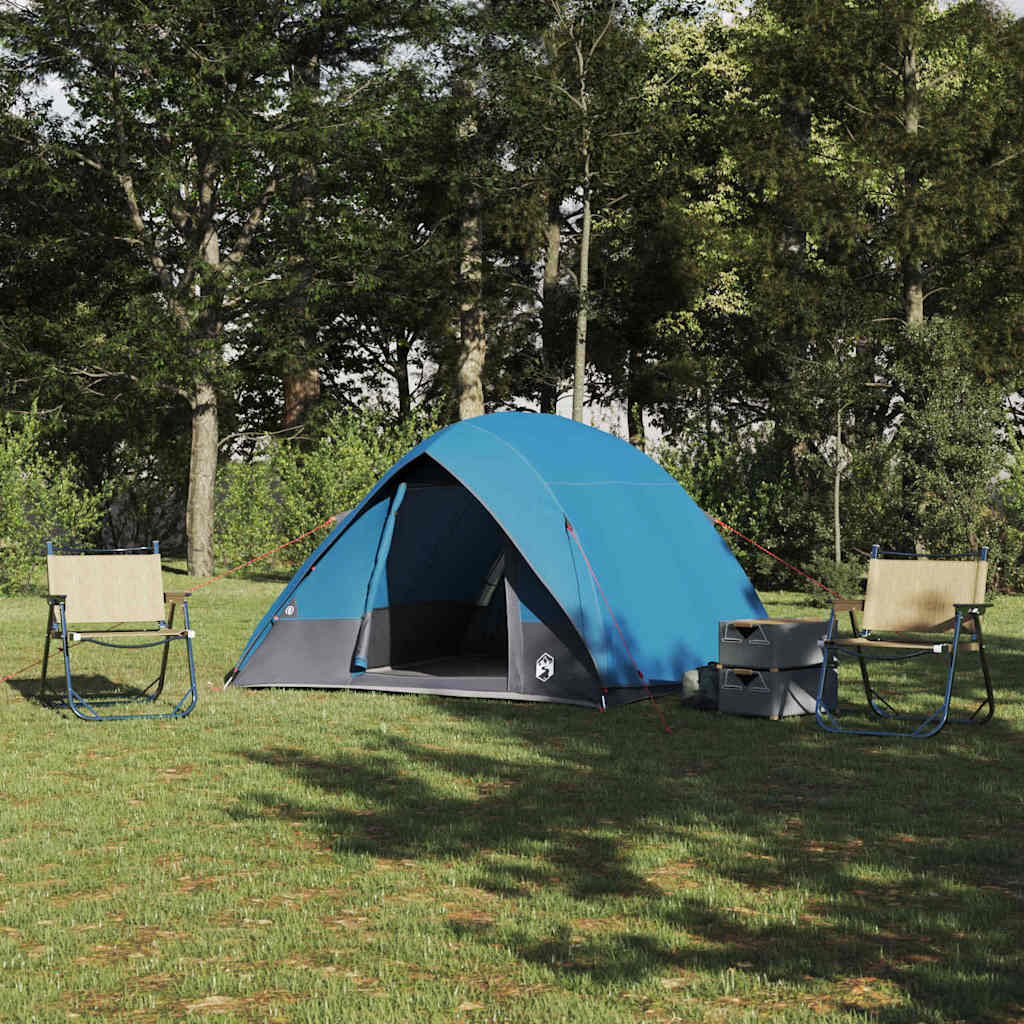 vidaXL Campingzelt mit Dach mit Speicher Grün 282 x 225 x 154 cm Taft