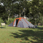 vidaXL Tunnelzelt mit Dach Grau und Orange 510 x 240 x 156 cm Taft