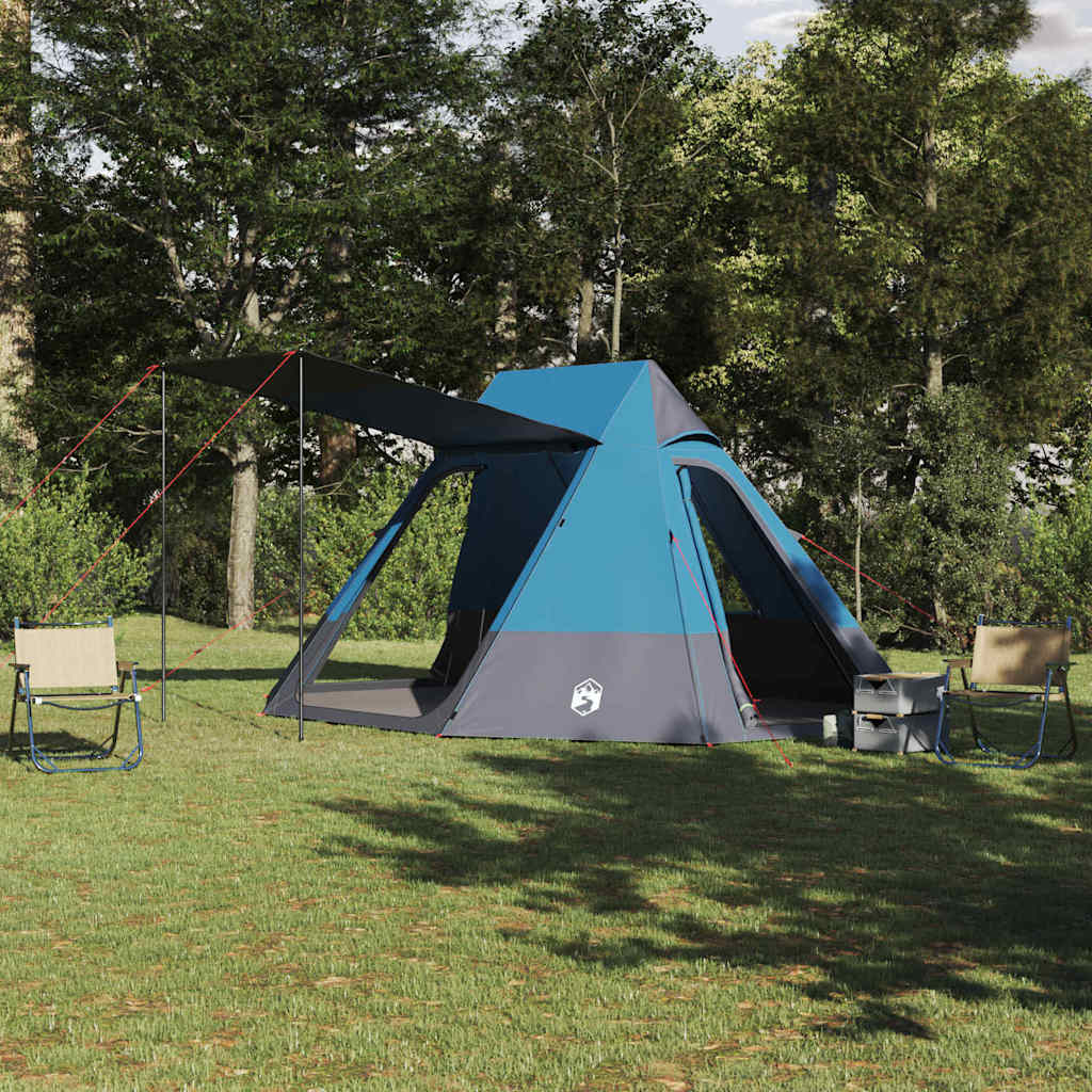 vidaXL Campingzelt mit Dach mit Speicher Grün 282 x 225 x 154 cm Taft