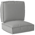 vidaXL Palettenkissenset 2 pcs Grau 50 x 50 x 12 cm Oxford-Stoff