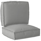 vidaXL Palettenkissenset 2 pcs Grau 50 x 50 x 12 cm Oxford-Stoff