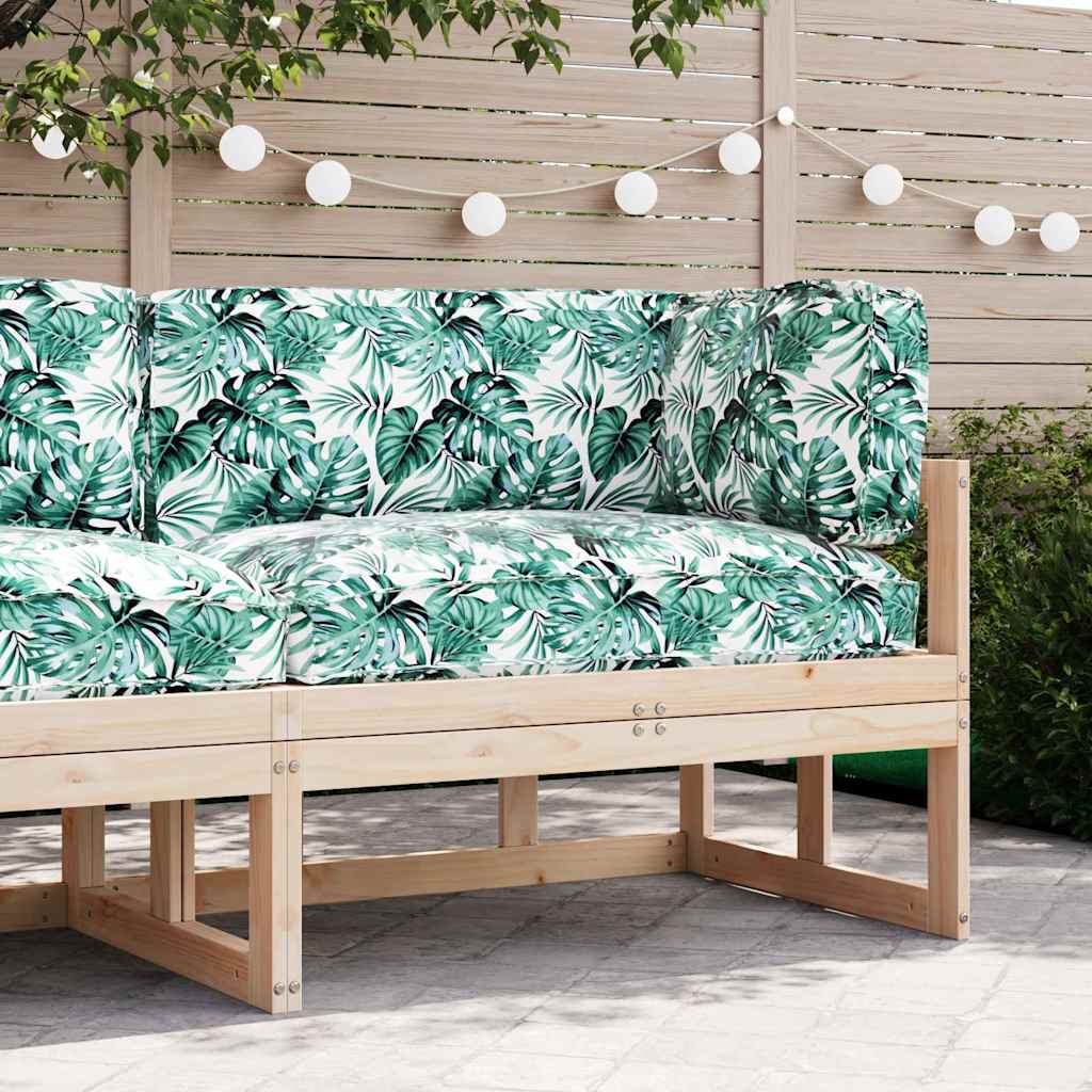 vidaXL Palettenkissenset Floral 3 pcs Grünes Blattmuster Oxford-Stoff