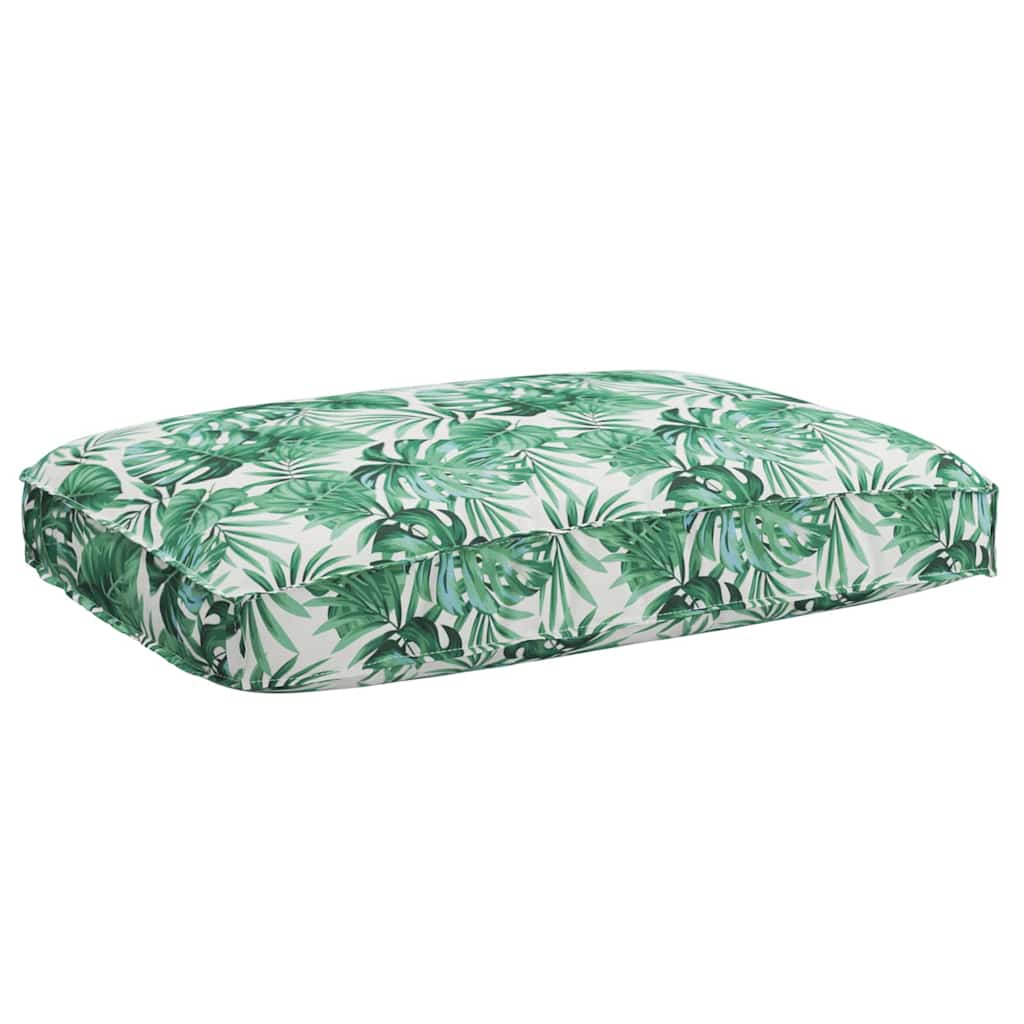 vidaXL Palettenkissenset Floral 3 pcs Grünes Blattmuster Oxford-Stoff