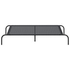 vidaXL Hundebett Erhöht Schwarz 130x80x20 cm Textilene und Stahl