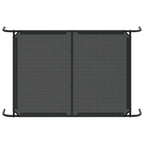 vidaXL Hundebett Erhöht Schwarz 130x80x20 cm Textilene und Stahl