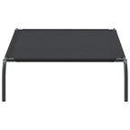 vidaXL Hundebett Erhöht Schwarz 110x65x20 cm Oxford-Gewebe und Stahl