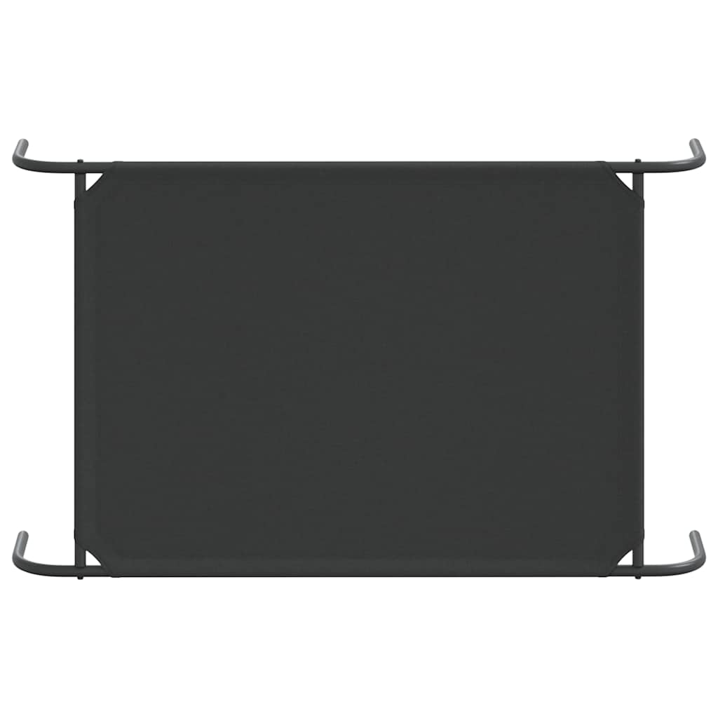 vidaXL Hundebett Erhöht Schwarz 110x65x20 cm Oxford-Gewebe und Stahl