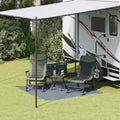 vidaXL Zeltteppich Blau und Grau 200 x 200 cm Polyethylen